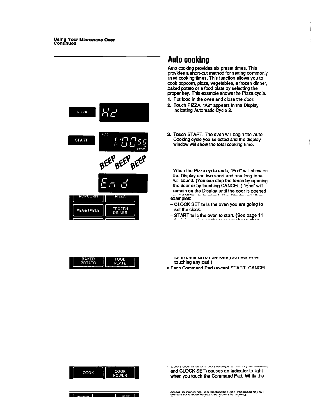 Whirlpool MS3080XY user manual Autocooking, Uslng Your MIcrowave Oven Contrnued 