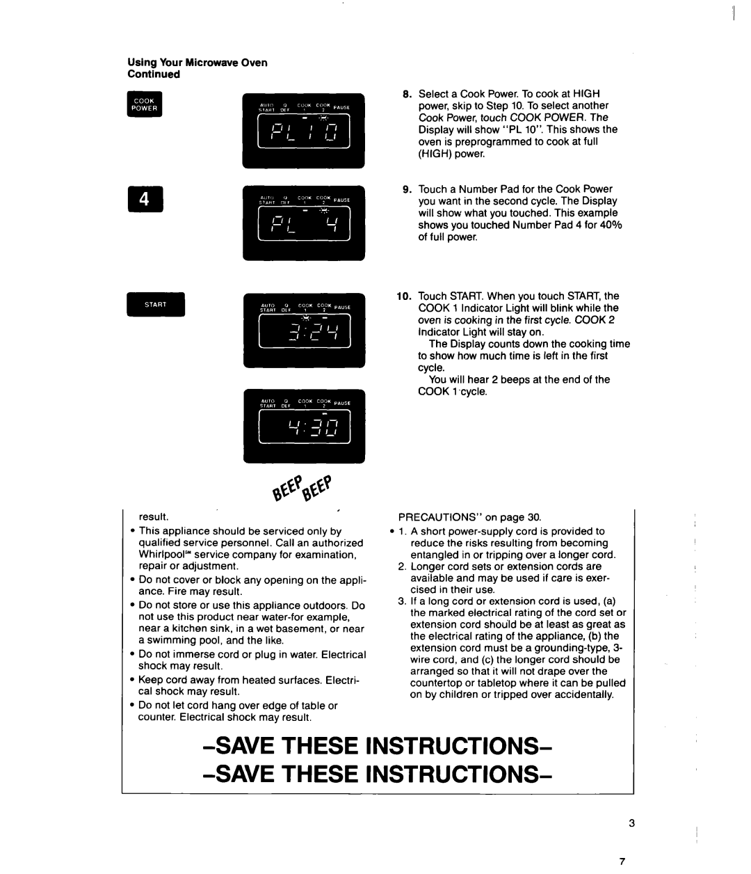 Whirlpool MSI040XY, MSI065XY user manual 