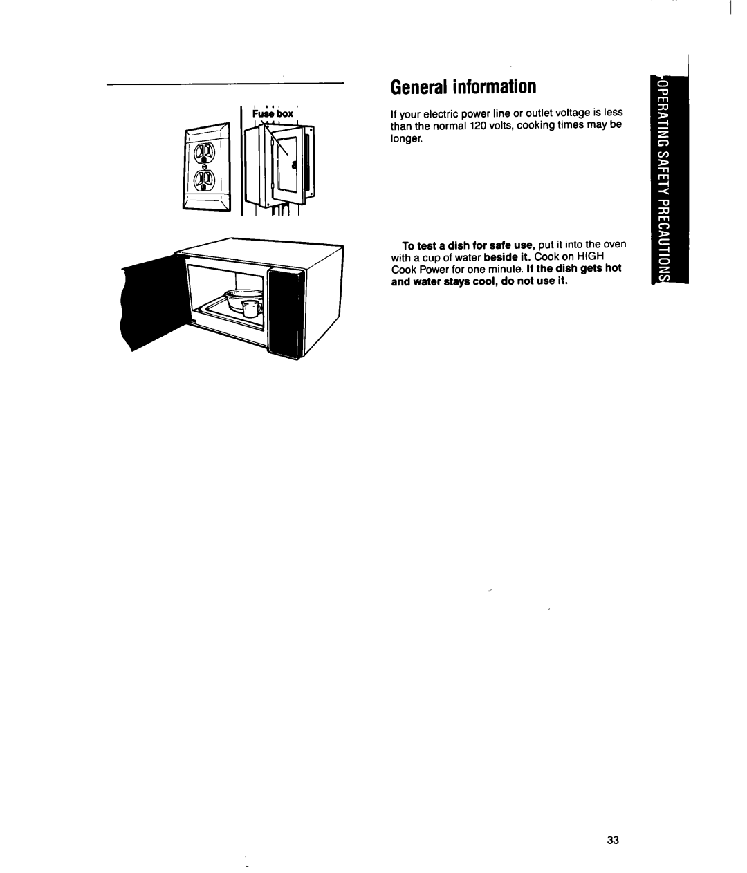 Whirlpool MSI065XY, MSI040XY user manual Generalinformation 