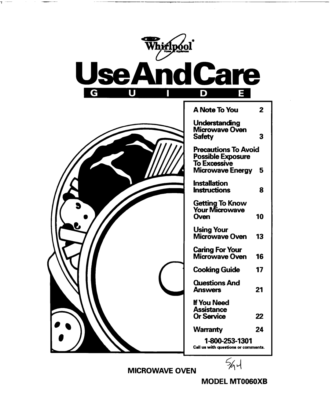 Whirlpool installation instructions Model MT0060XB 