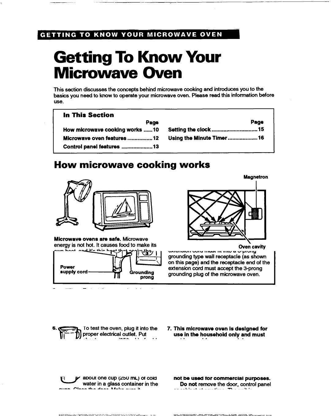 Whirlpool MT1061XB installation instructions Getting To Know Your Microwave Oven, How microwave cooking works, Oven cavity 