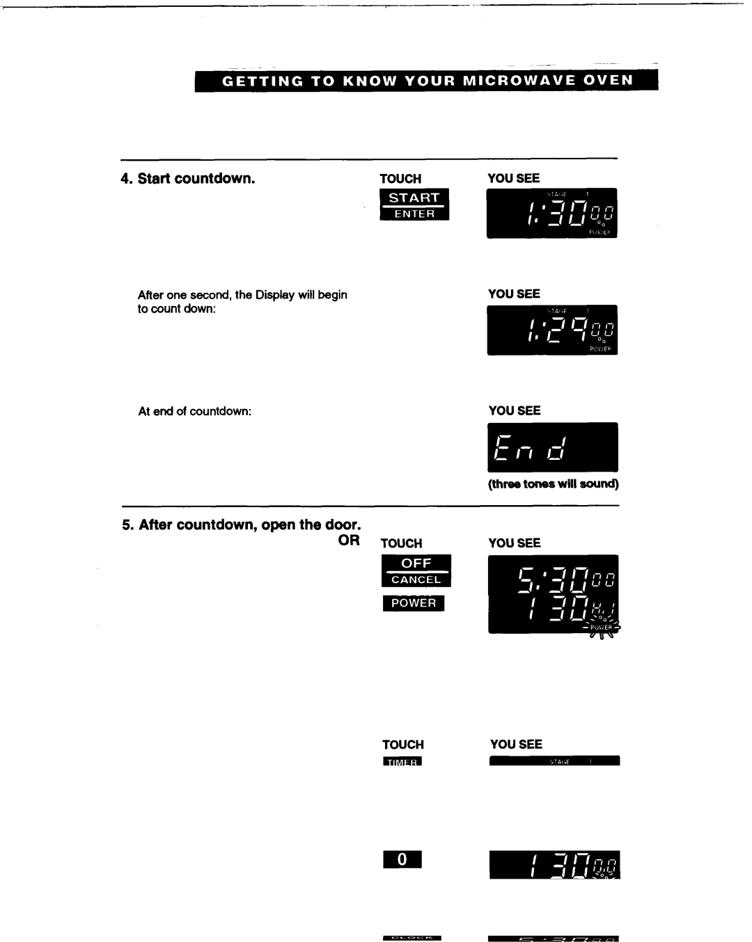 Whirlpool MT1061XB installation instructions Or Touch YOU see, Time of day 