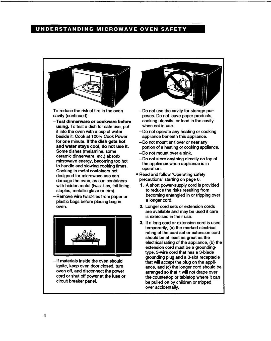 Whirlpool MT1066XB manual To reduce the risk of fire in the oven cavity 