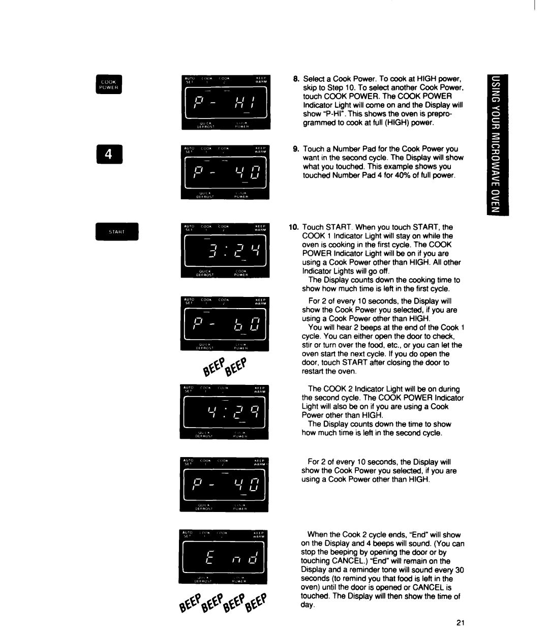 Whirlpool MT2100XY user manual 