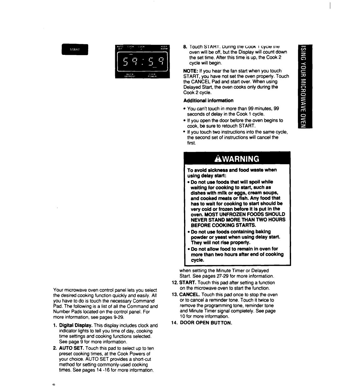 Whirlpool MT2100XY user manual Other operating hints, To stop the oven while it is running 