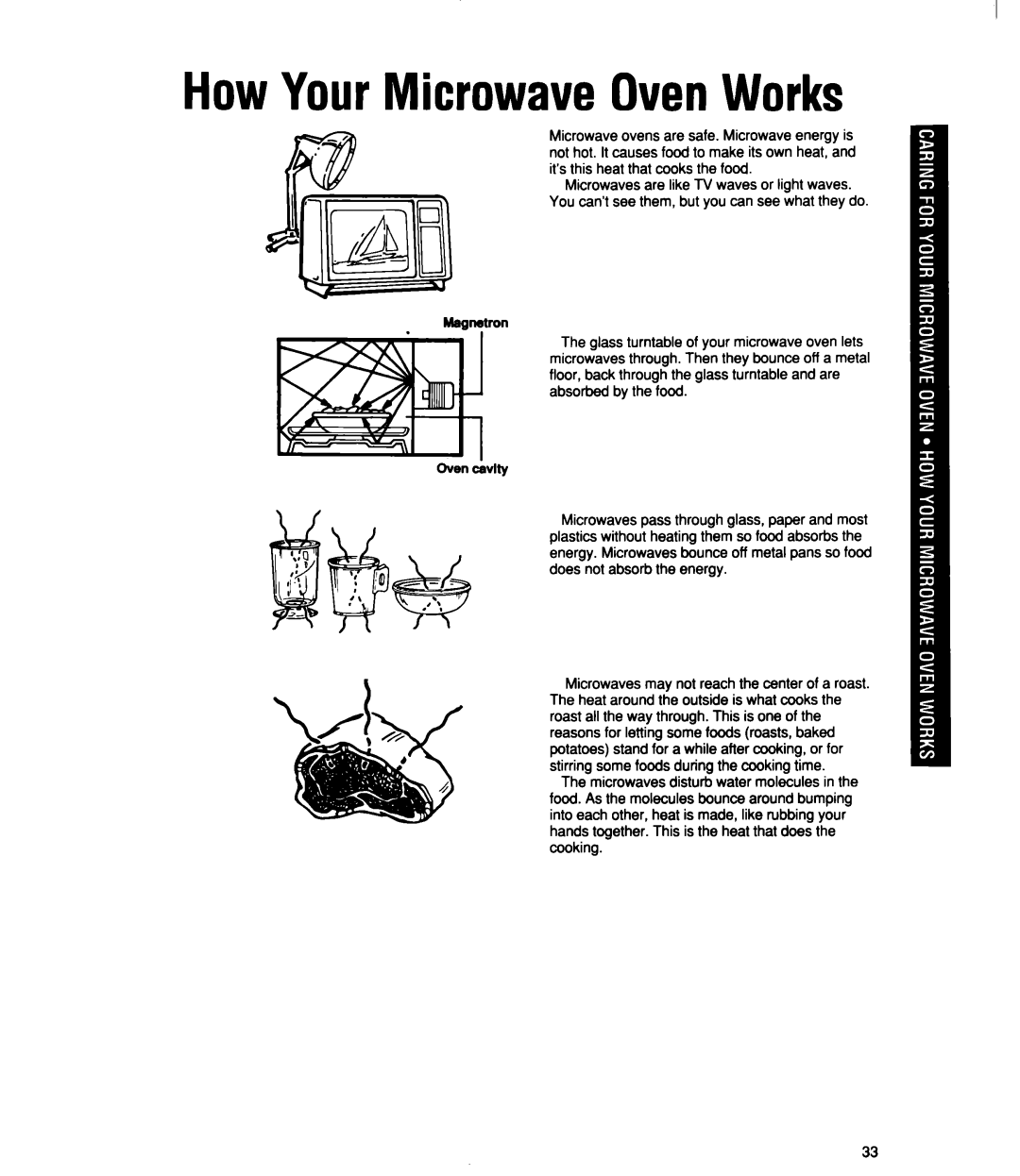 Whirlpool MT2100XY user manual How Your Microwave Oven Works 