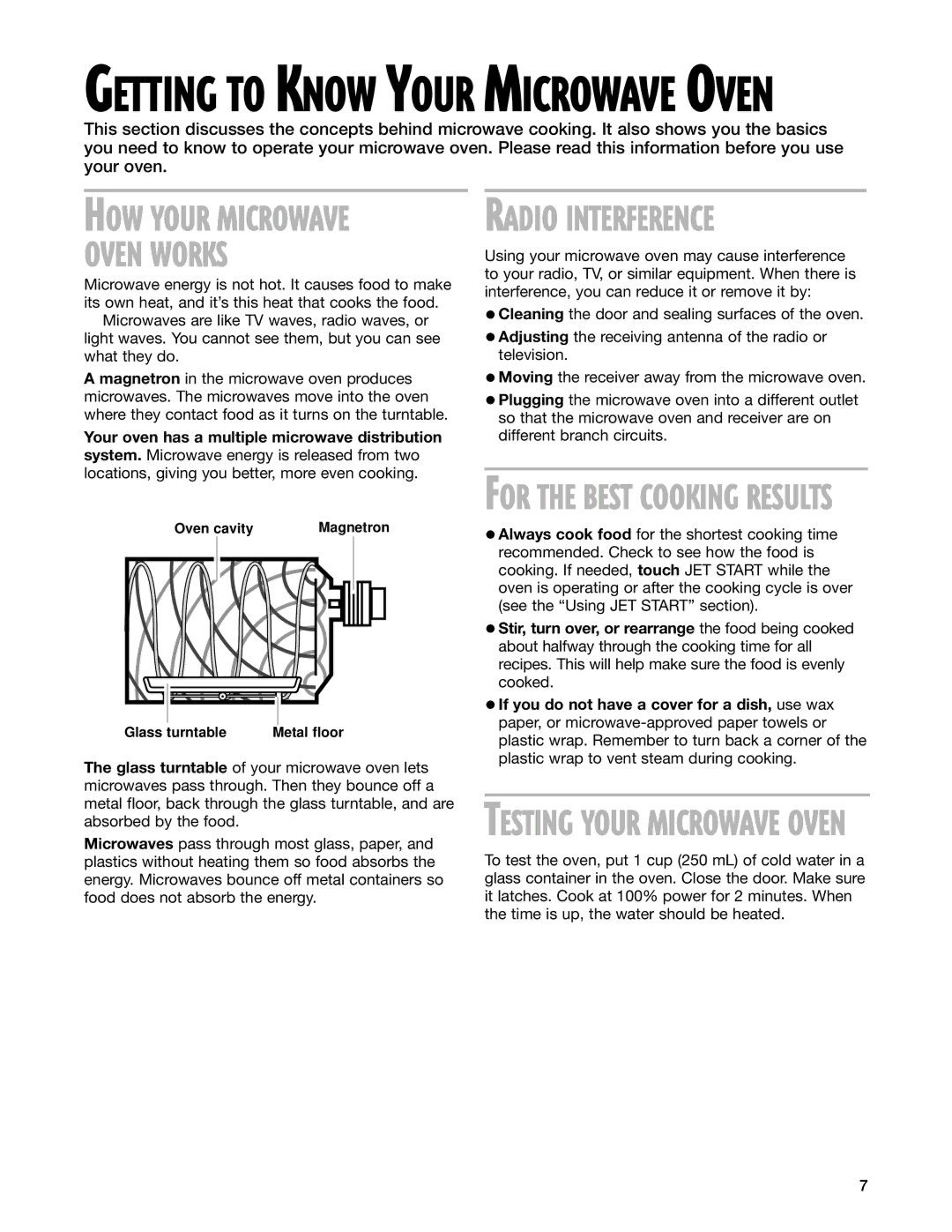 Whirlpool MT2210SJ, MT2110SJ, MT2140SJ installation instructions Oven Works, Getting to Know Your Microwave Oven 