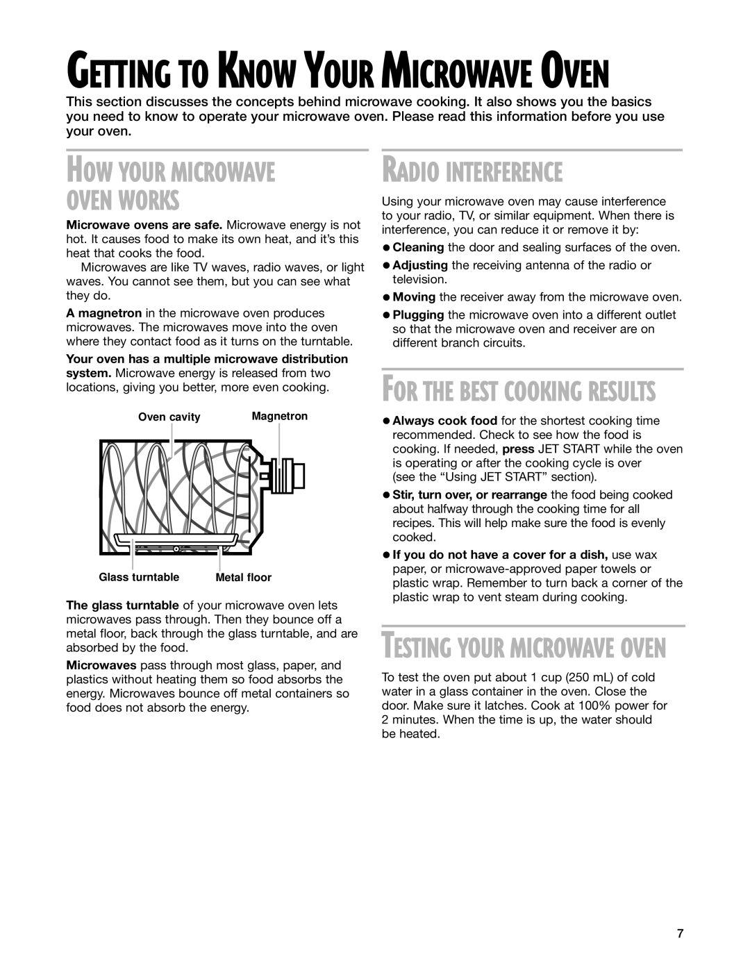 Whirlpool MT3070SH installation instructions Oven Works, Getting to Know Your Microwave Oven 