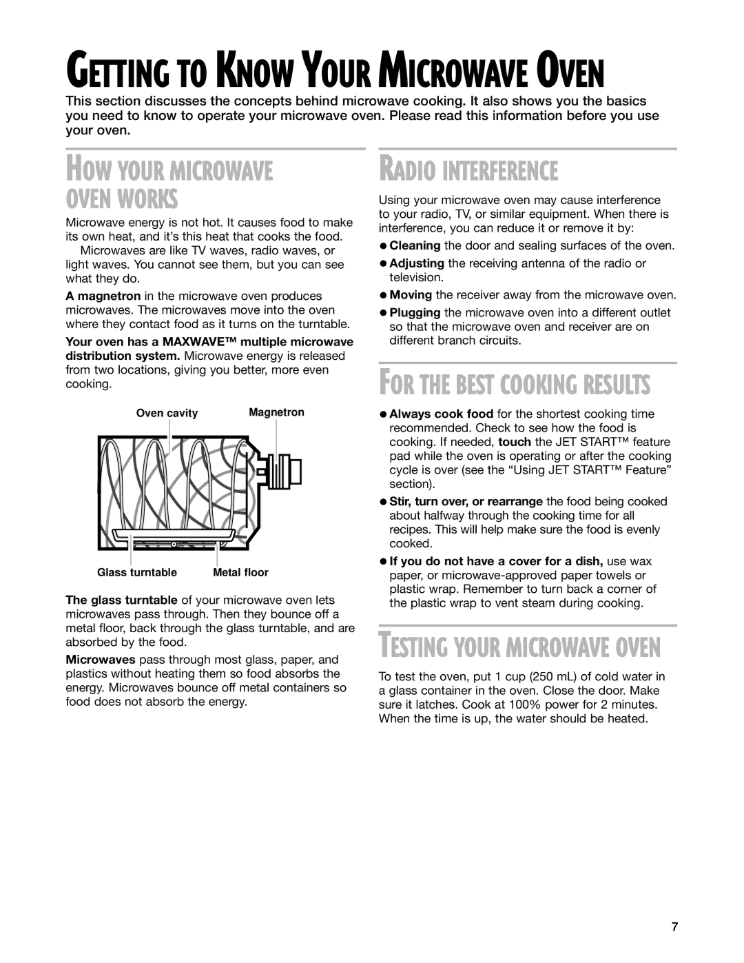 Whirlpool MT4110SK installation instructions Oven Works, Getting to Know Your Microwave Oven 