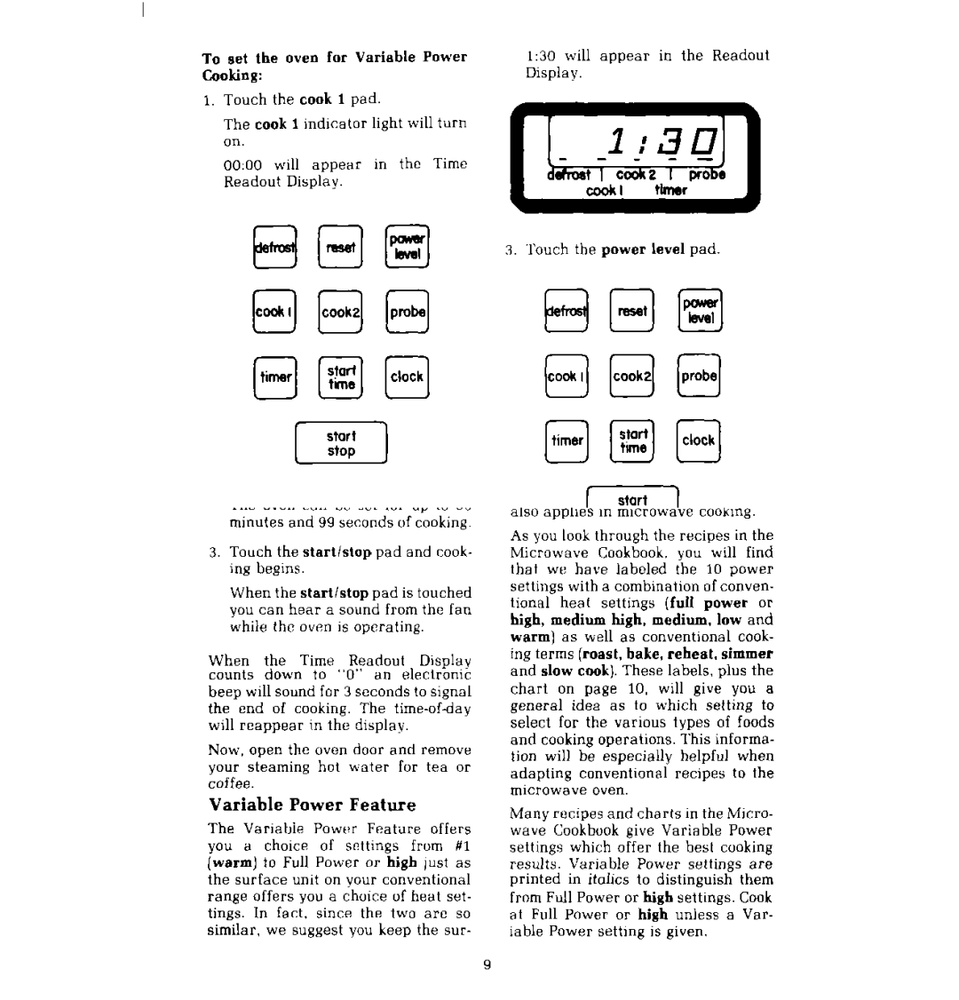 Whirlpool MT4110SP manual Will appear in the Readout Display 