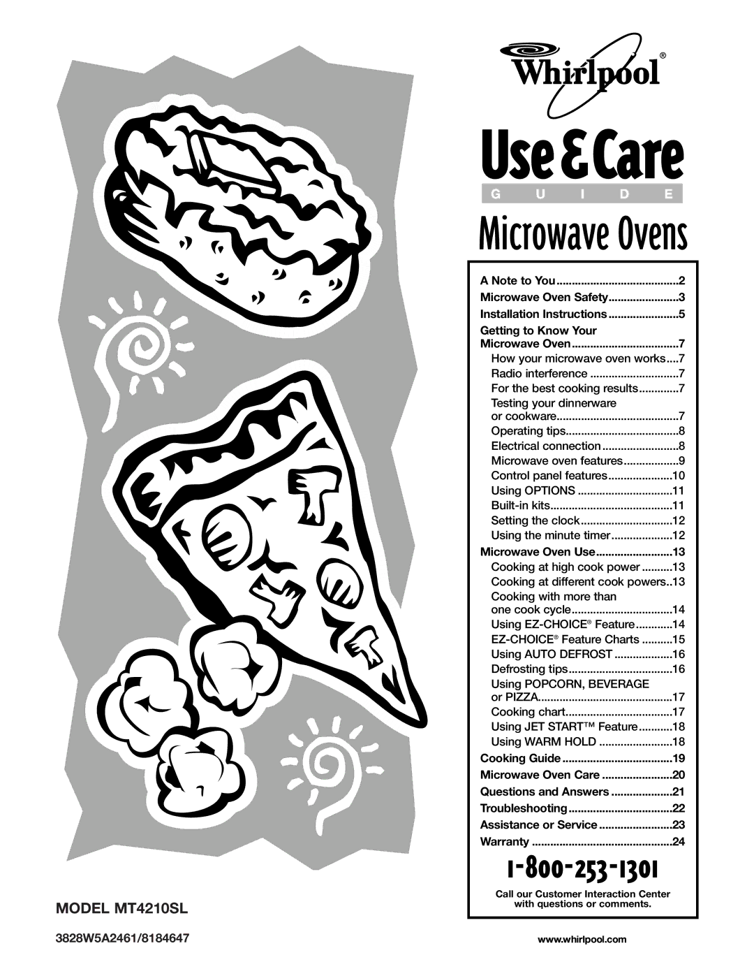 Whirlpool MT4210SL installation instructions 3828W5A2461/8184647, Getting to Know Your 