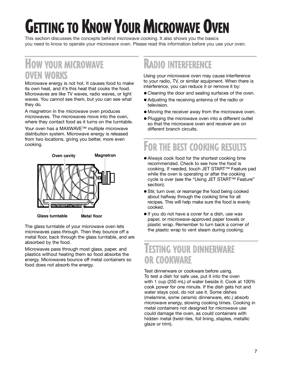 Whirlpool MT4210SL installation instructions Oven Works, Getting to Know Your Microwave Oven 