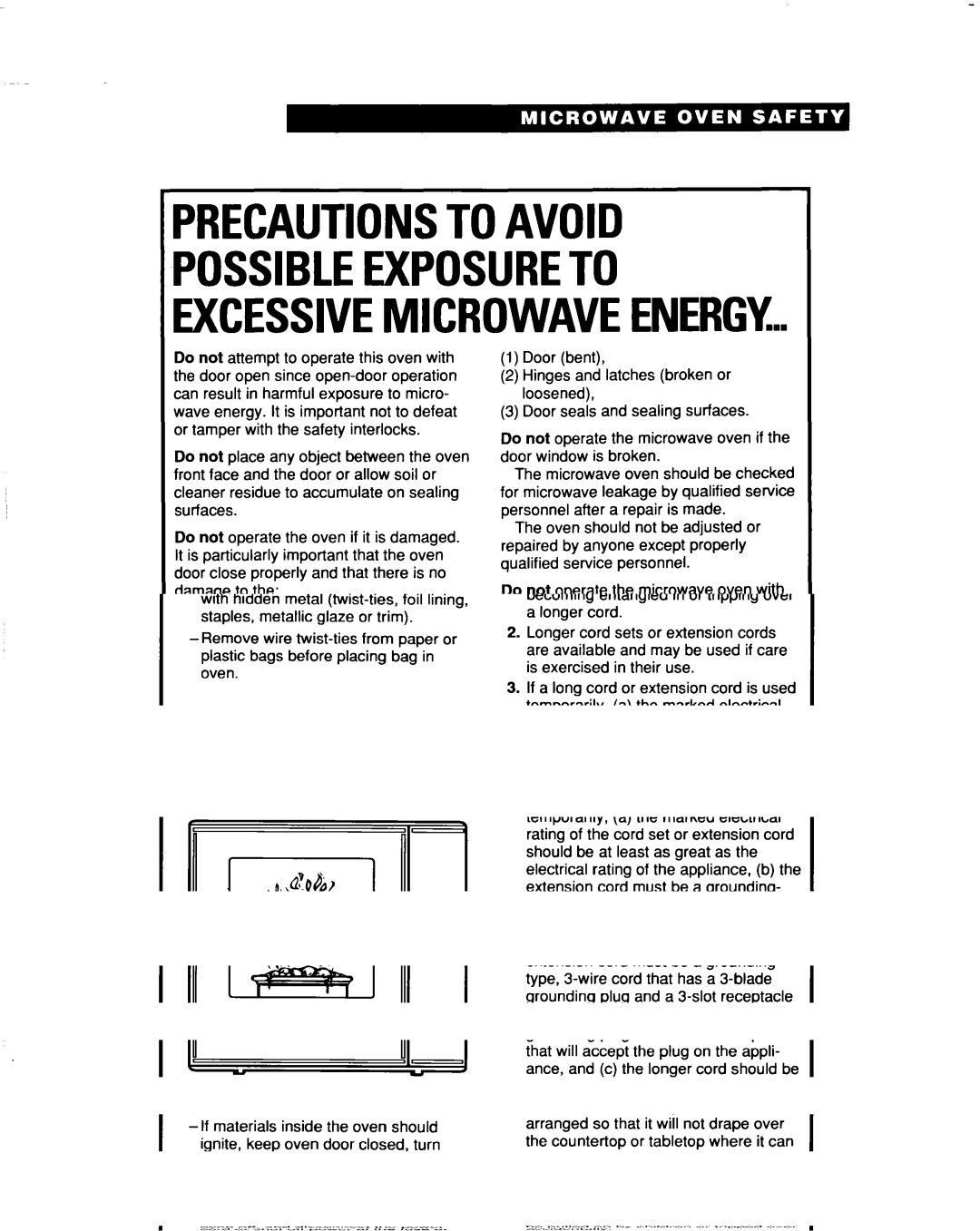 Whirlpool MT5120XAQ installation instructions Precautionstoavoid 