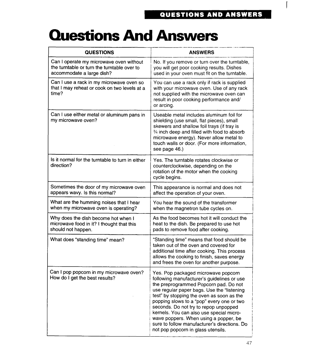 Whirlpool MT6120XBB, MT6120XBQ installation instructions Questions Answers 