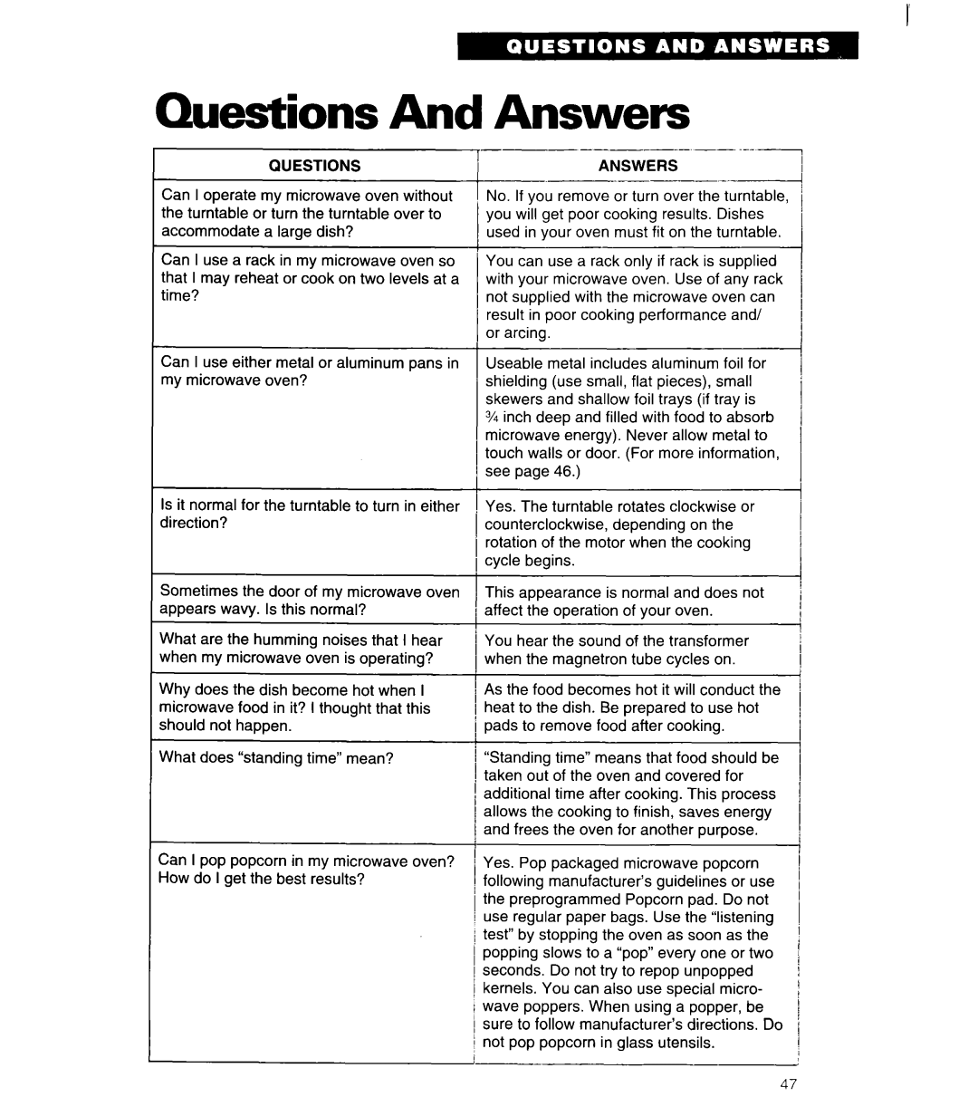 Whirlpool MT6120XBB, MT6120XBQ installation instructions Questions, And Answers 