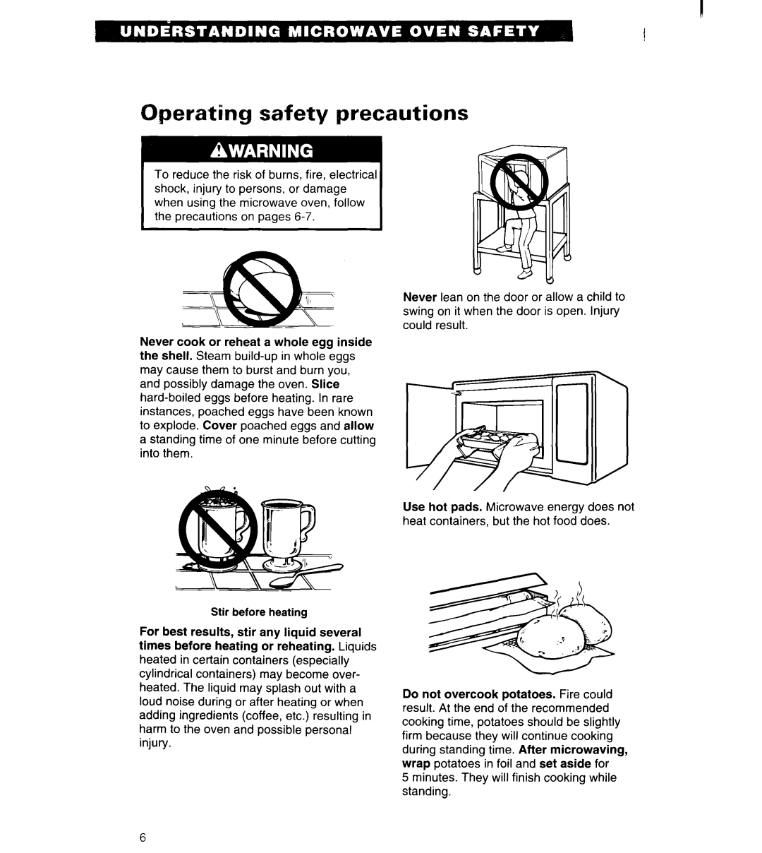 Whirlpool MT6120XBQ, MT6120XBB installation instructions ‘I/ 34iilisk FI, Operating safety precautions 