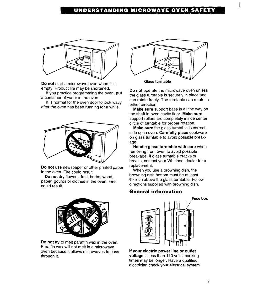 Whirlpool MT6120XBB, MT6120XBQ installation instructions General information 