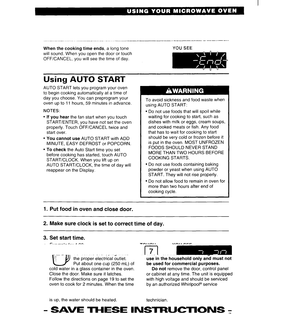 Whirlpool MT6125XBB/Q installation instructions Cl4 l-3l, Using Auto Start 