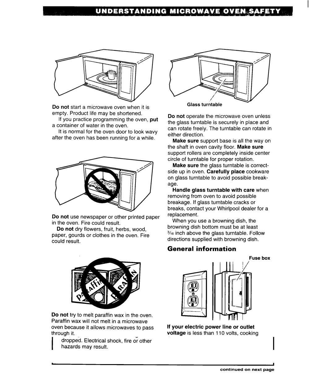 Whirlpool MT6125XBB/Q installation instructions General information 