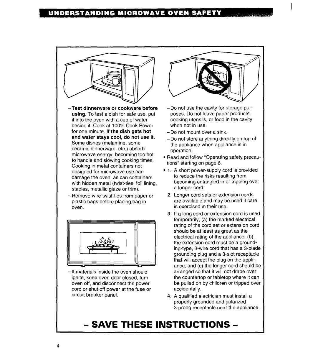 Whirlpool MT6125XBB/Q installation instructions Save These Instructions 