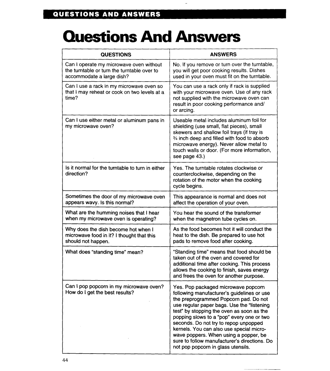 Whirlpool MT6125XBB/Q installation instructions Questions And Answers 