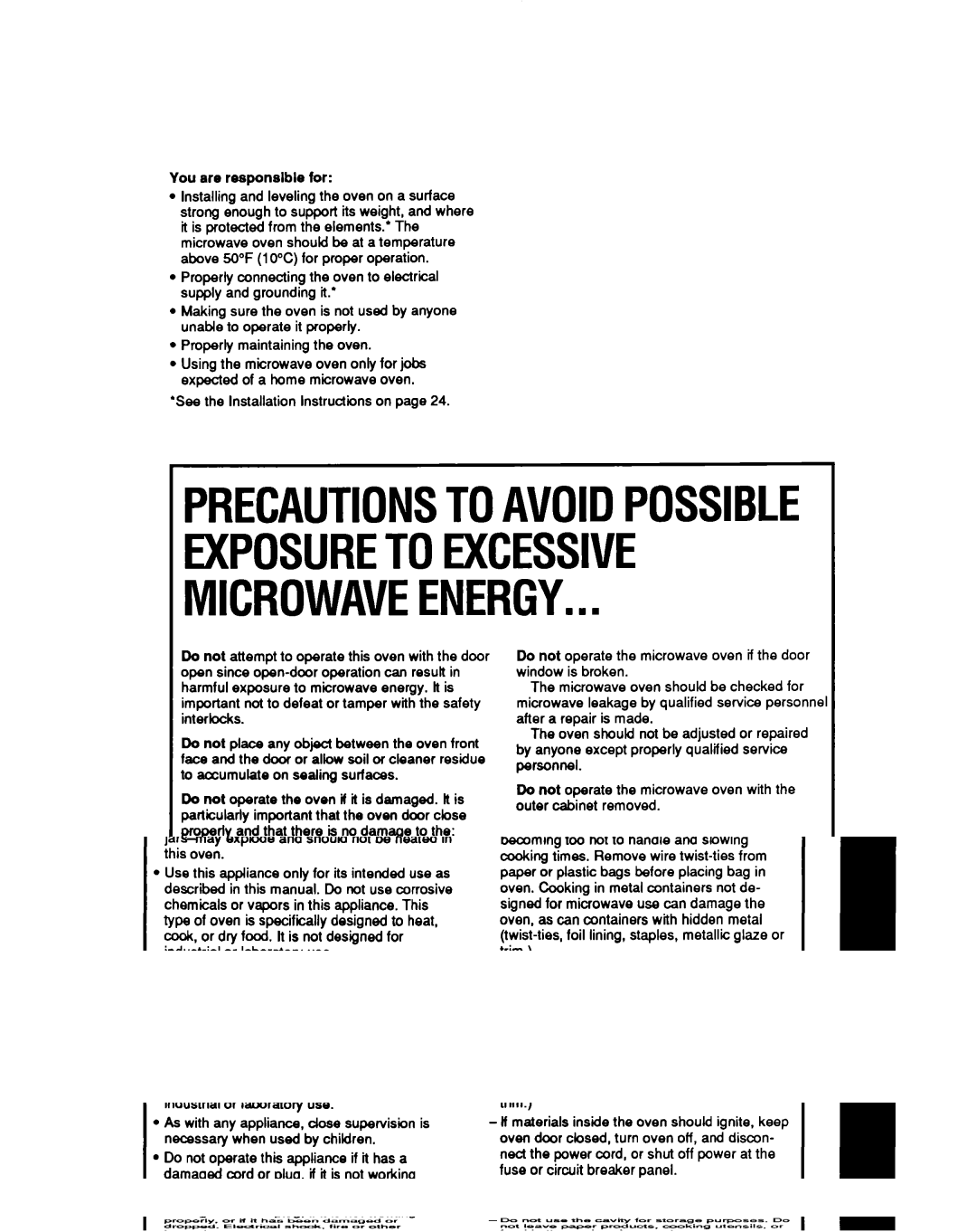 Whirlpool MT6900XW manual You are responsible for, Interlocks, Door N-4 