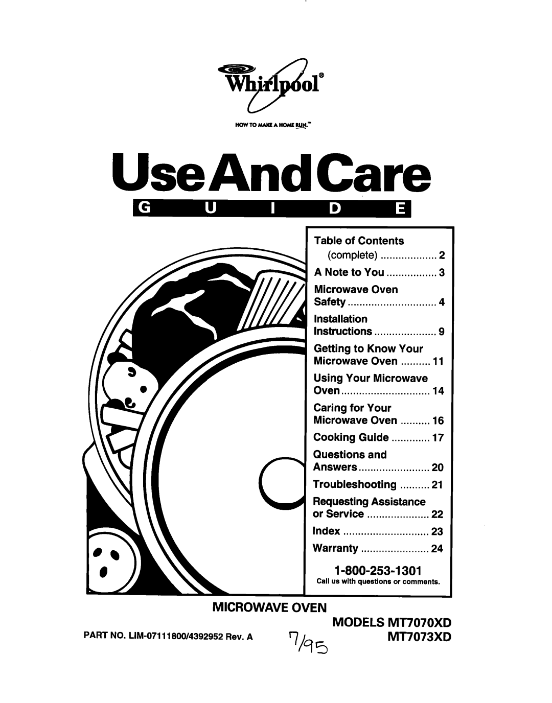 Whirlpool MT7070XD, MT7073XD installation instructions Complete, Instructions, Oven Using Your, Guide, Answers, Warranty 