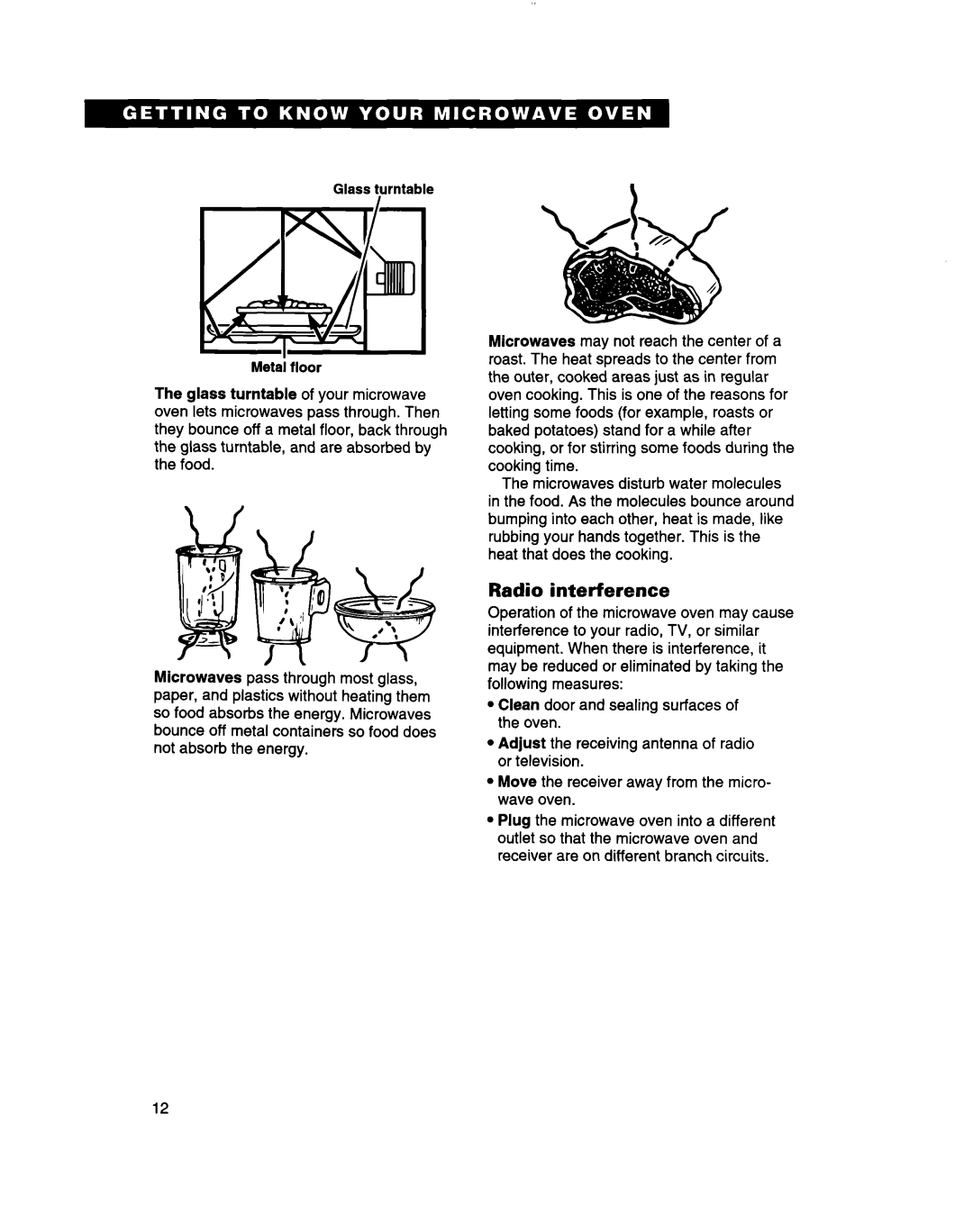 Whirlpool MT7073XD, MT7070XD installation instructions Radio interference 