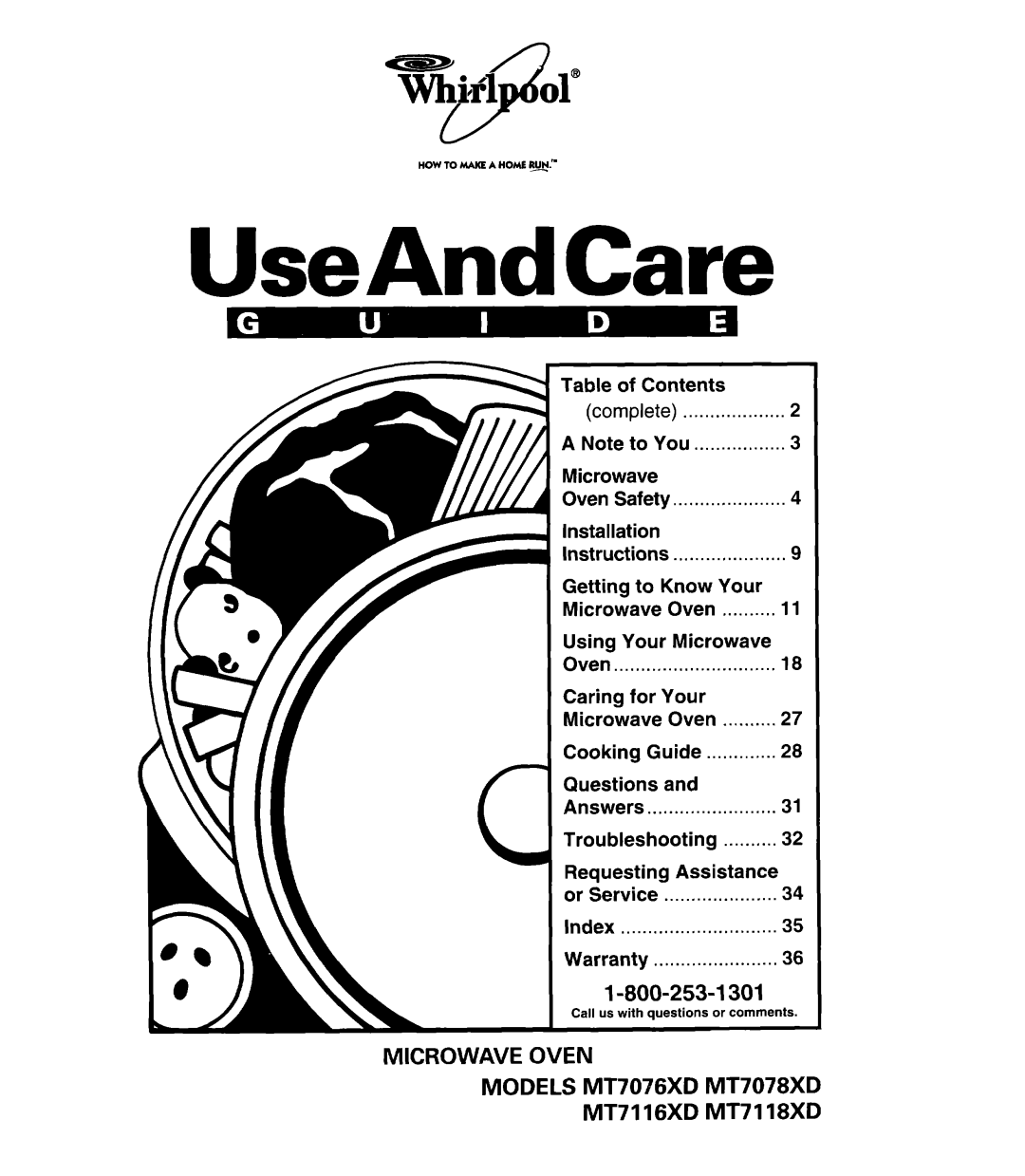 Whirlpool MT7118XD installation instructions Contents, Oven Safety, Know Your, Oven Using Your, For, Index Warranty 