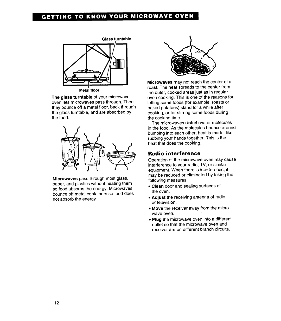 Whirlpool MT7078XD, MT7118XD, MT7116XD installation instructions Radio interference 