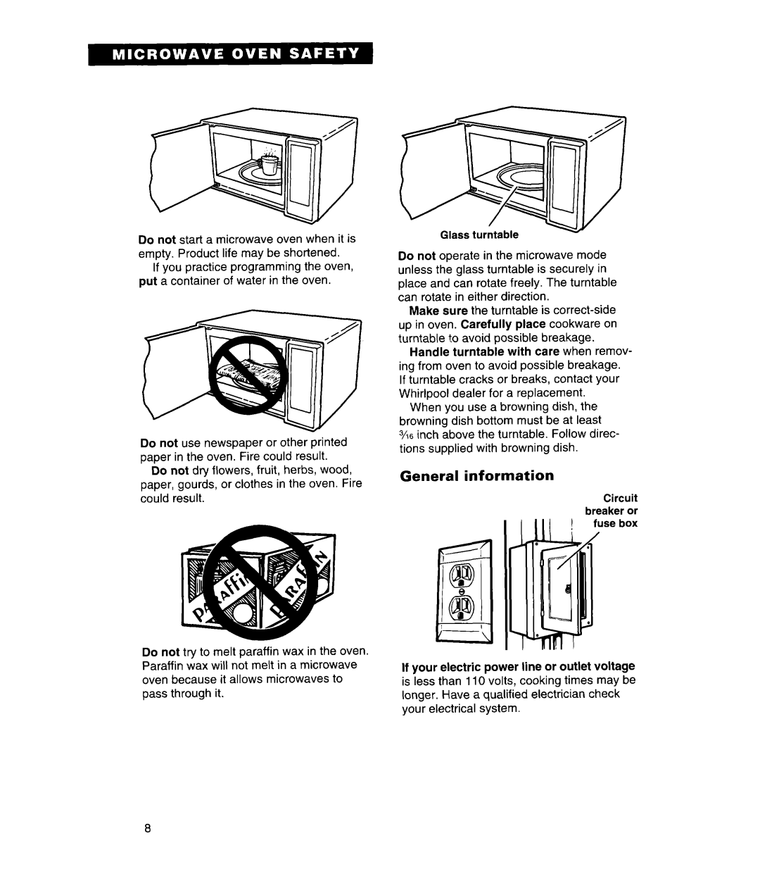 Whirlpool MT7116XD, MT7078XD, MT7118XD installation instructions General information 