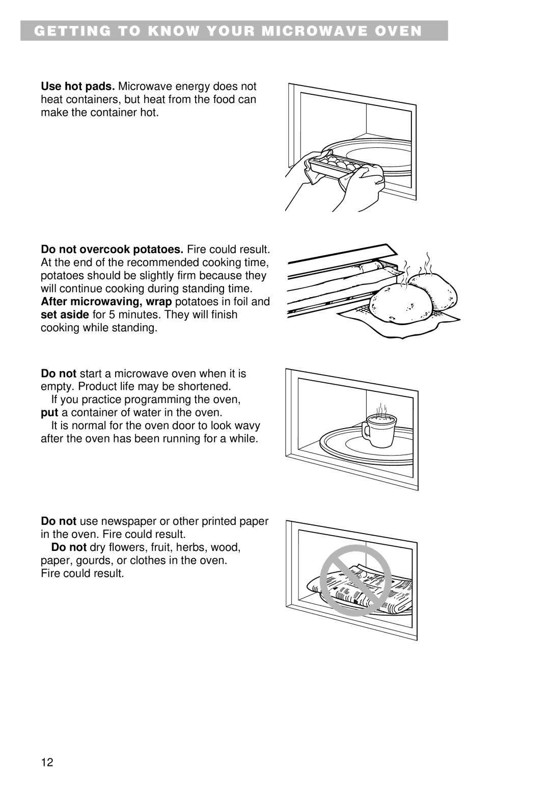 Whirlpool MT9100SF, YMT9101SF, YMT9090SF installation instructions Getting to Know Your Microwave Oven 