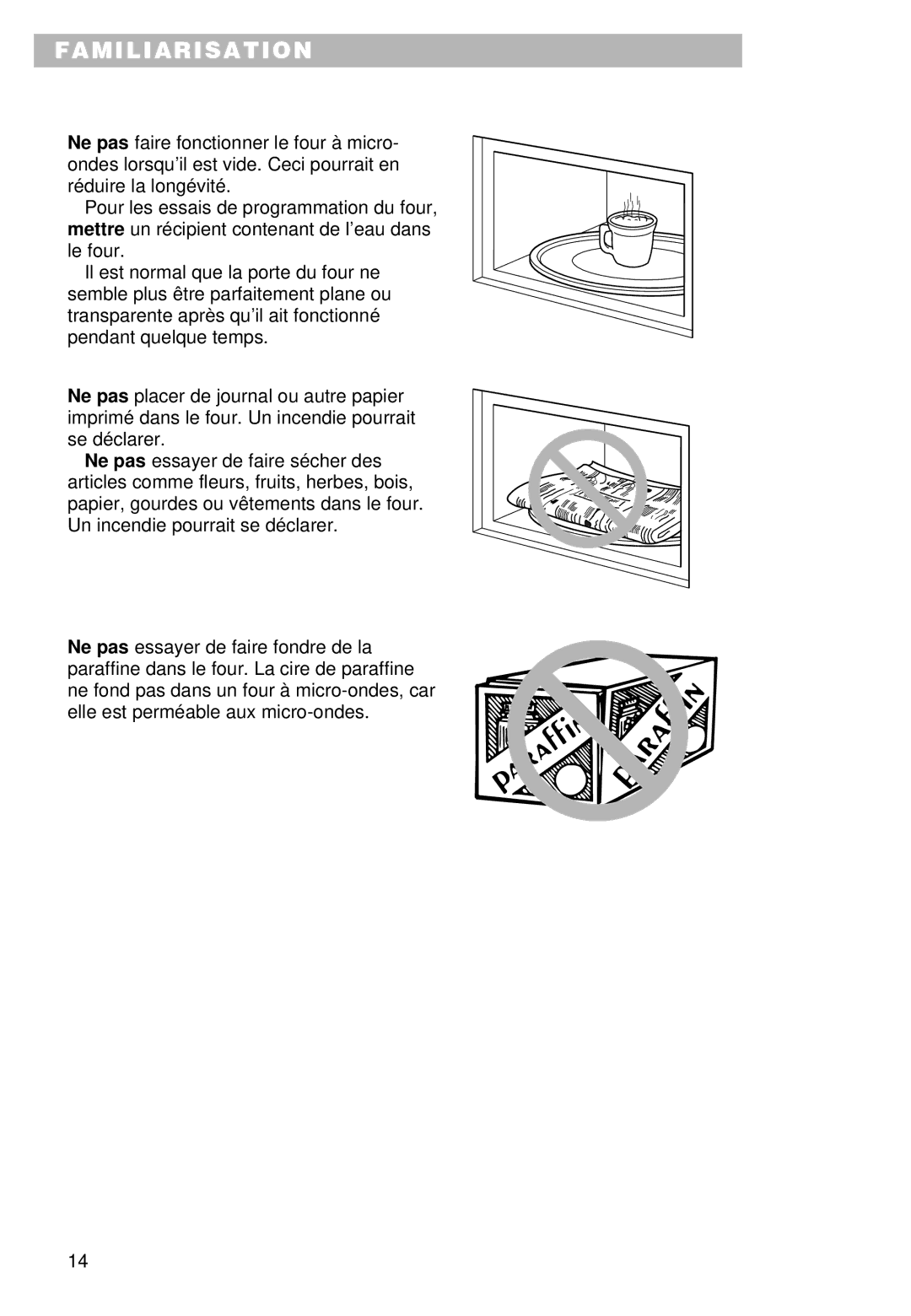 Whirlpool YMT9101SF, MT9100SF, YMT9090SF installation instructions Familiarisation 