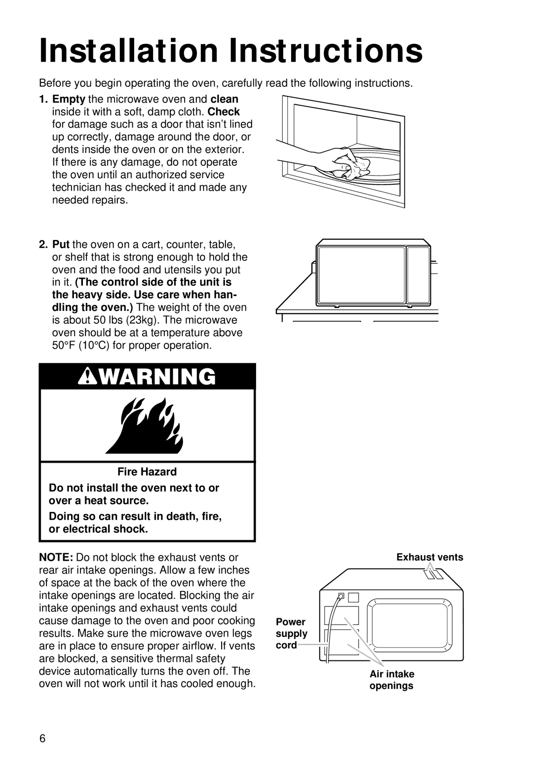 Whirlpool YMT9101SF, MT9100SF, YMT9090SF installation instructions Installation Instructions 