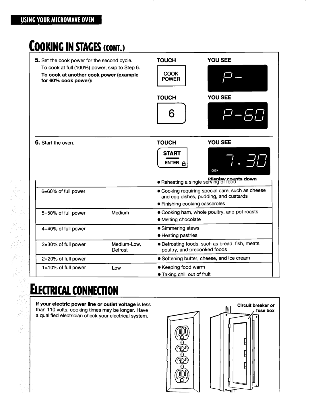 Whirlpool MT9160XE, MT6120XE installation instructions Cookingstagescont, Chanpinpor addinginstructions 