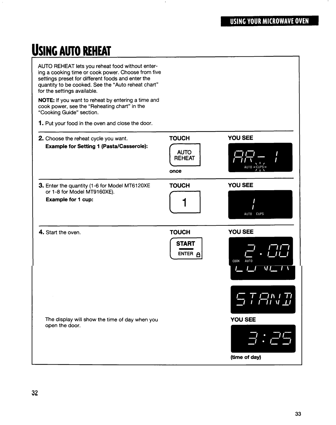 Whirlpool MT6120XE, MT9160XE installation instructions Kingautoreheat 