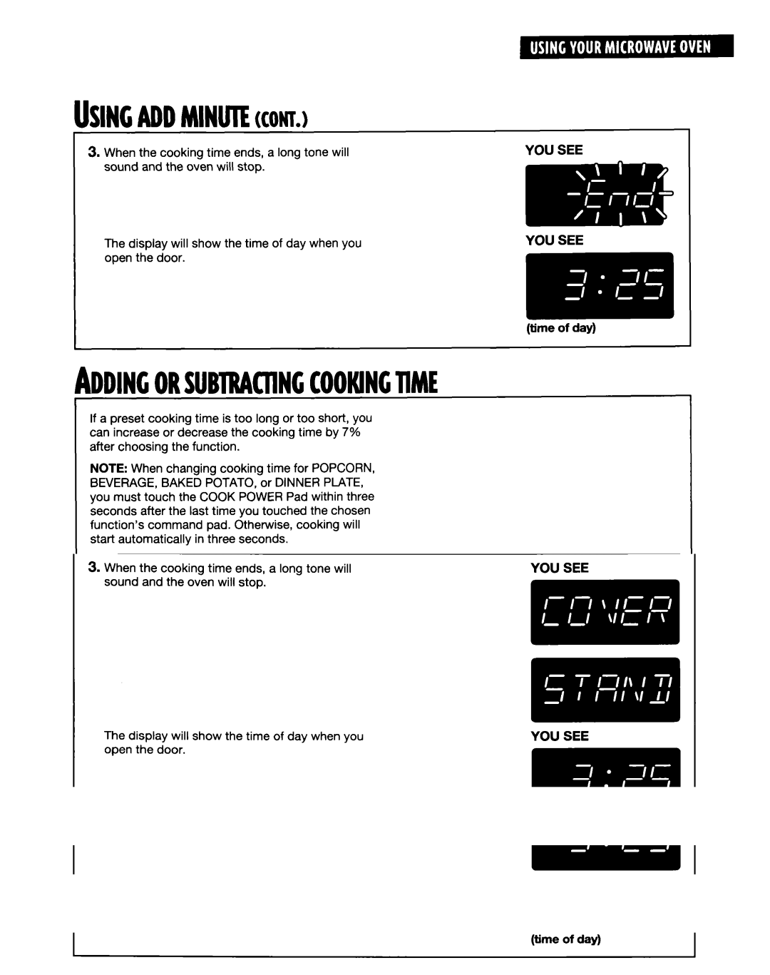 Whirlpool MT6120XE, MT9160XE installation instructions BlNGADDMINUlECONT, Icook Power 