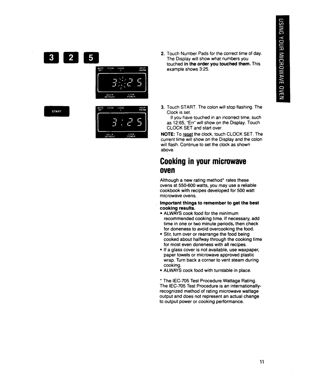 Whirlpool MTZ080XY user manual Cooking in your microwave 