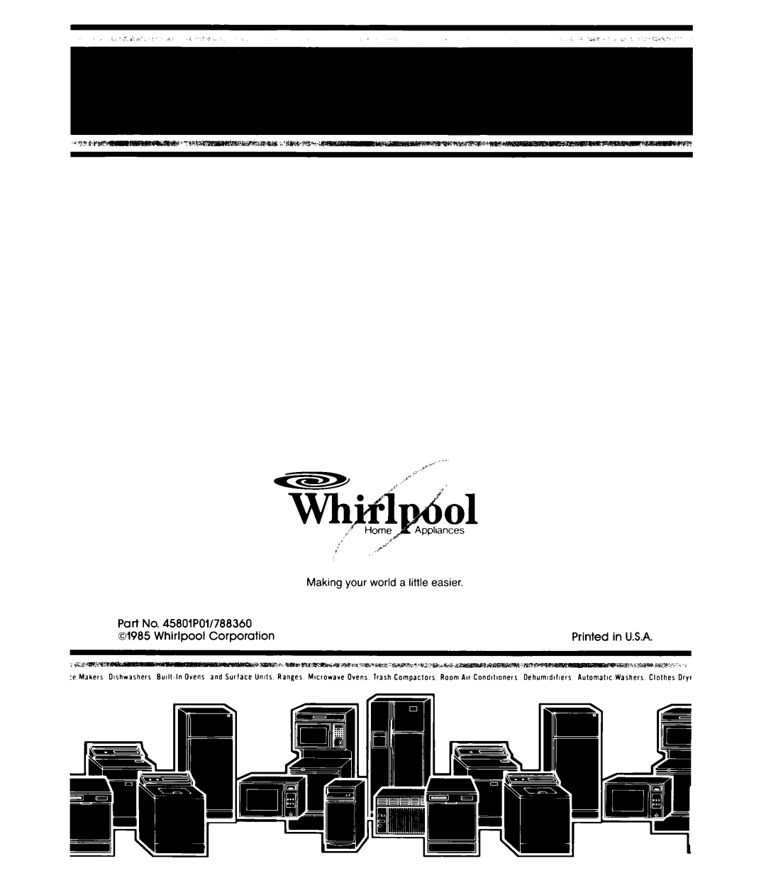 Whirlpool MW120EXP, MW1200XP manual U.S.A 