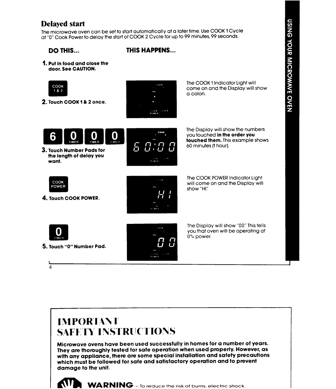 Whirlpool MW1500XP manual Start 