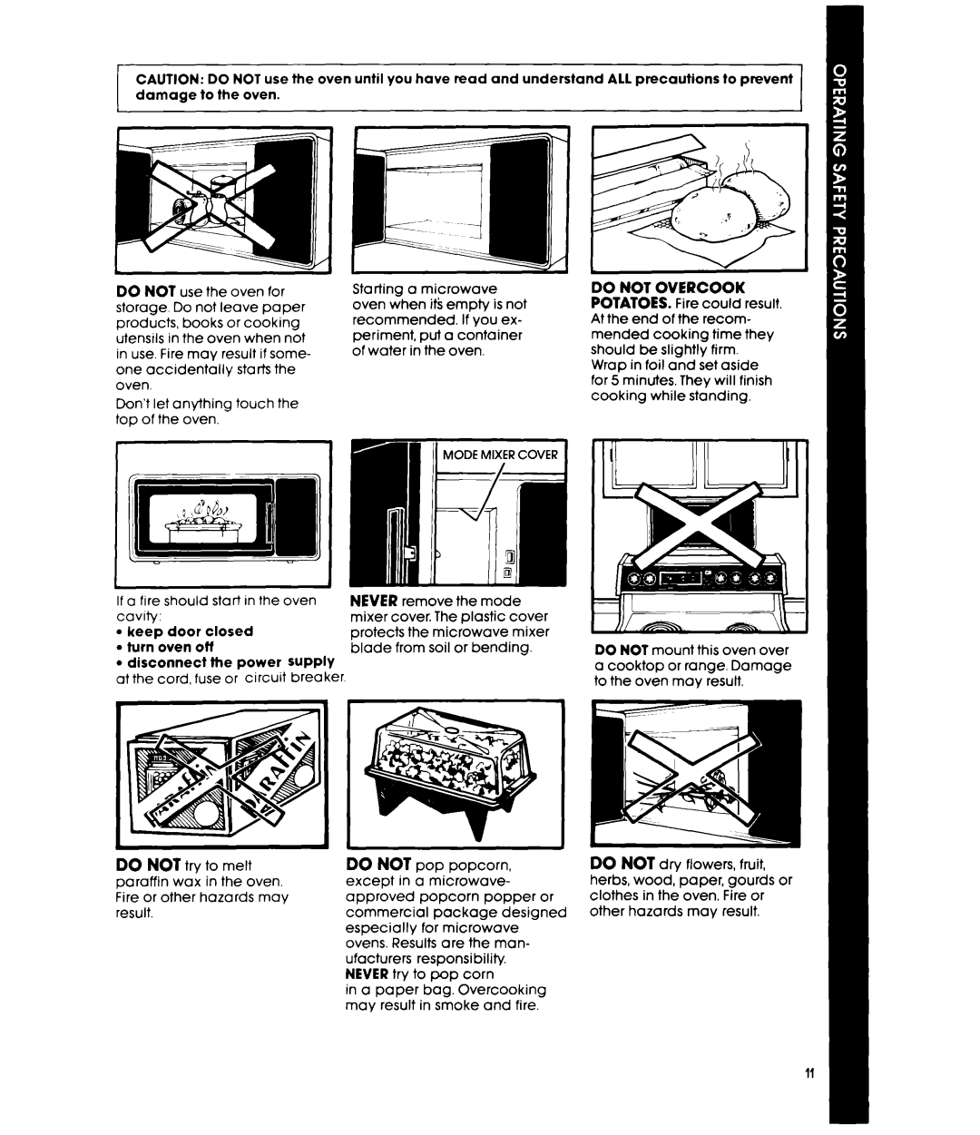 Whirlpool MW3200XP manual Closed Turn Oven Off 