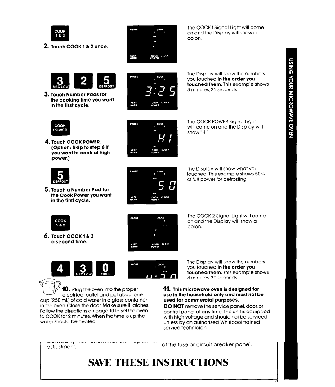 Whirlpool MW3500XM manual 