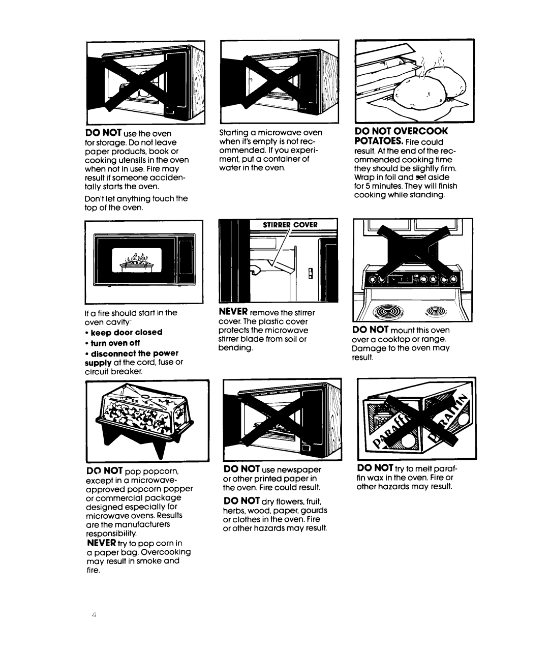 Whirlpool MW3500XW manual Do not Overcook 