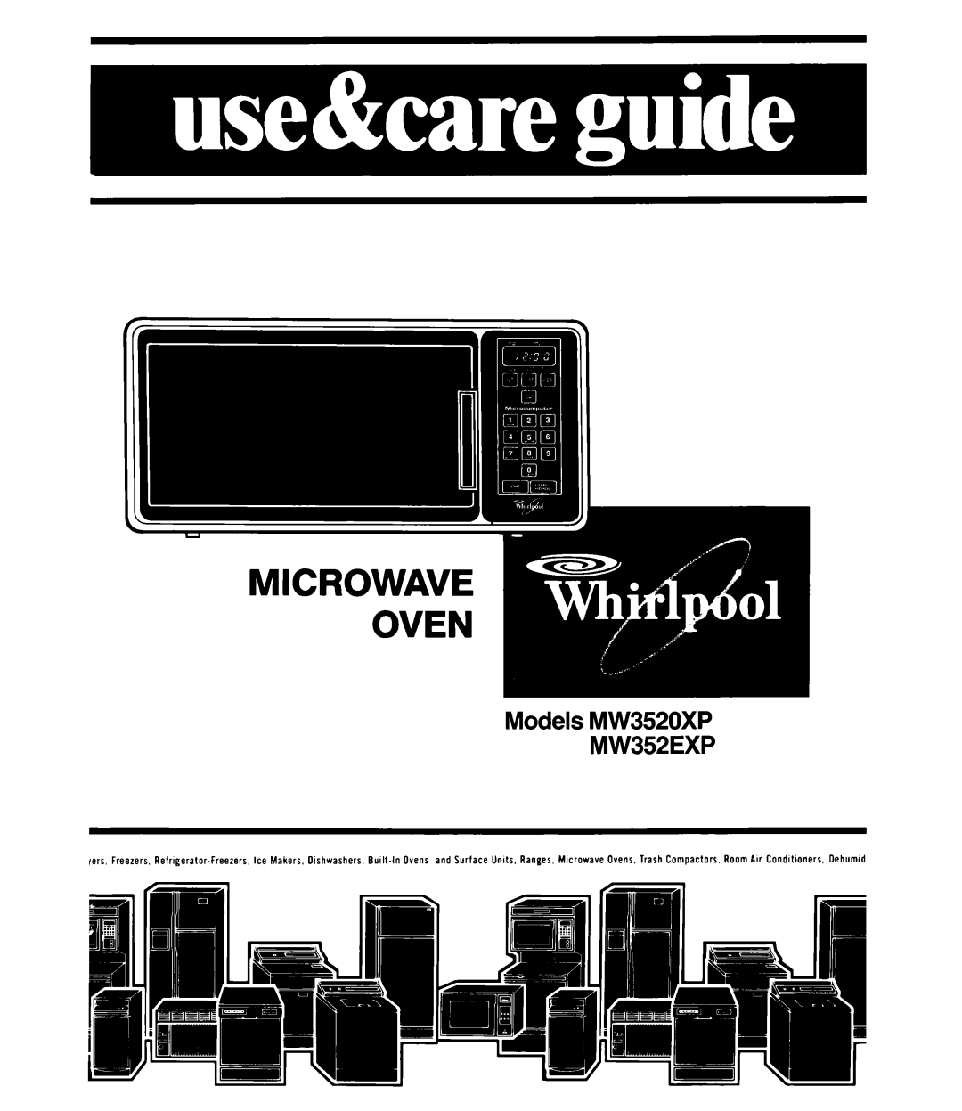 Whirlpool MW3520XP, MW352EXP manual Microwave 