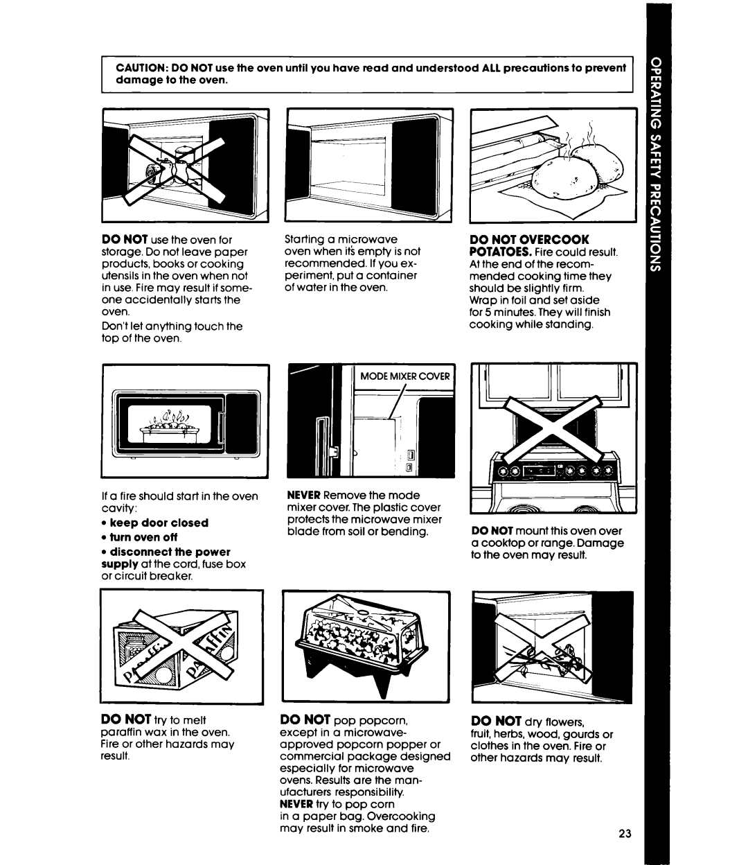 Whirlpool MW3520XP, MW352EXP manual 