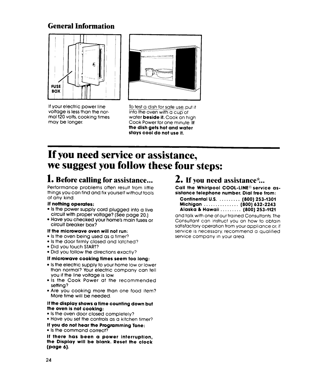 Whirlpool MW352EXP, MW3520XP manual General Information, Before calling for assistance, If you need assistance? 