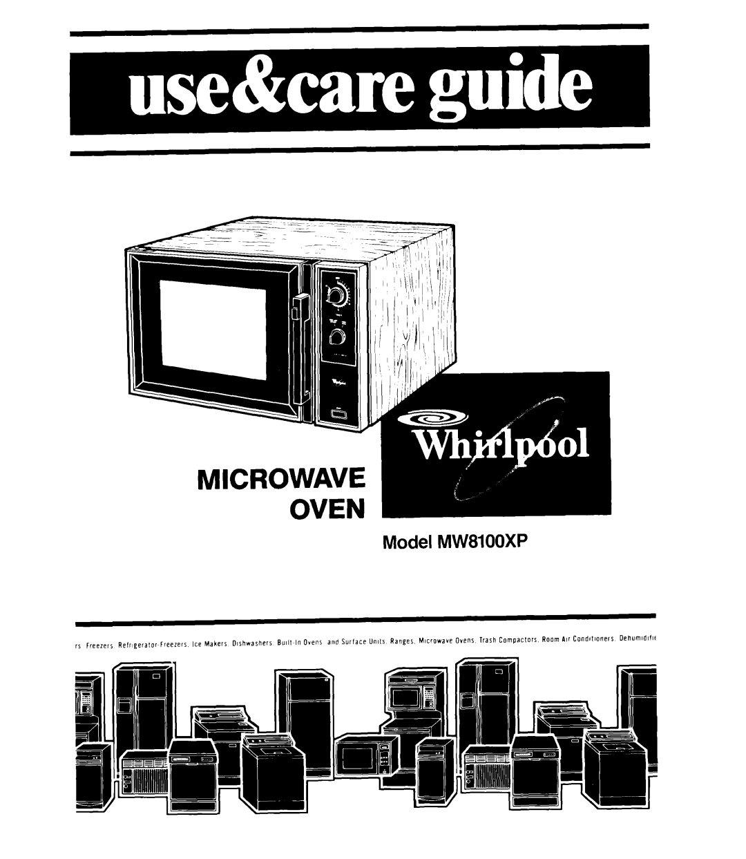 Whirlpool MW81OOXP manual Microwave Oven 