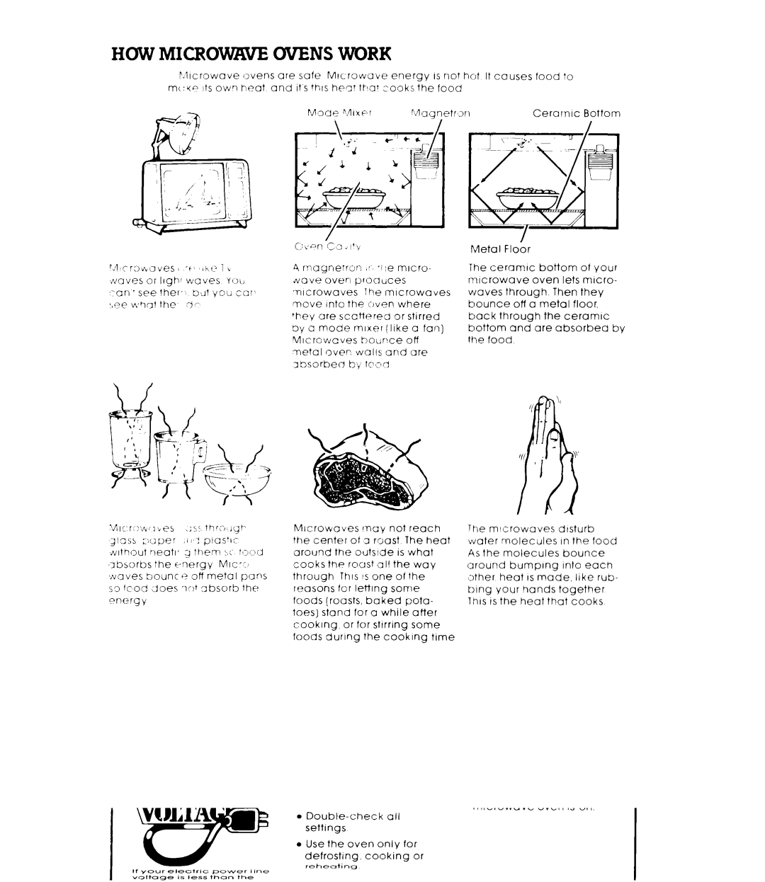 Whirlpool MW82OOXL manual HOW Microwwe Ovens Work 