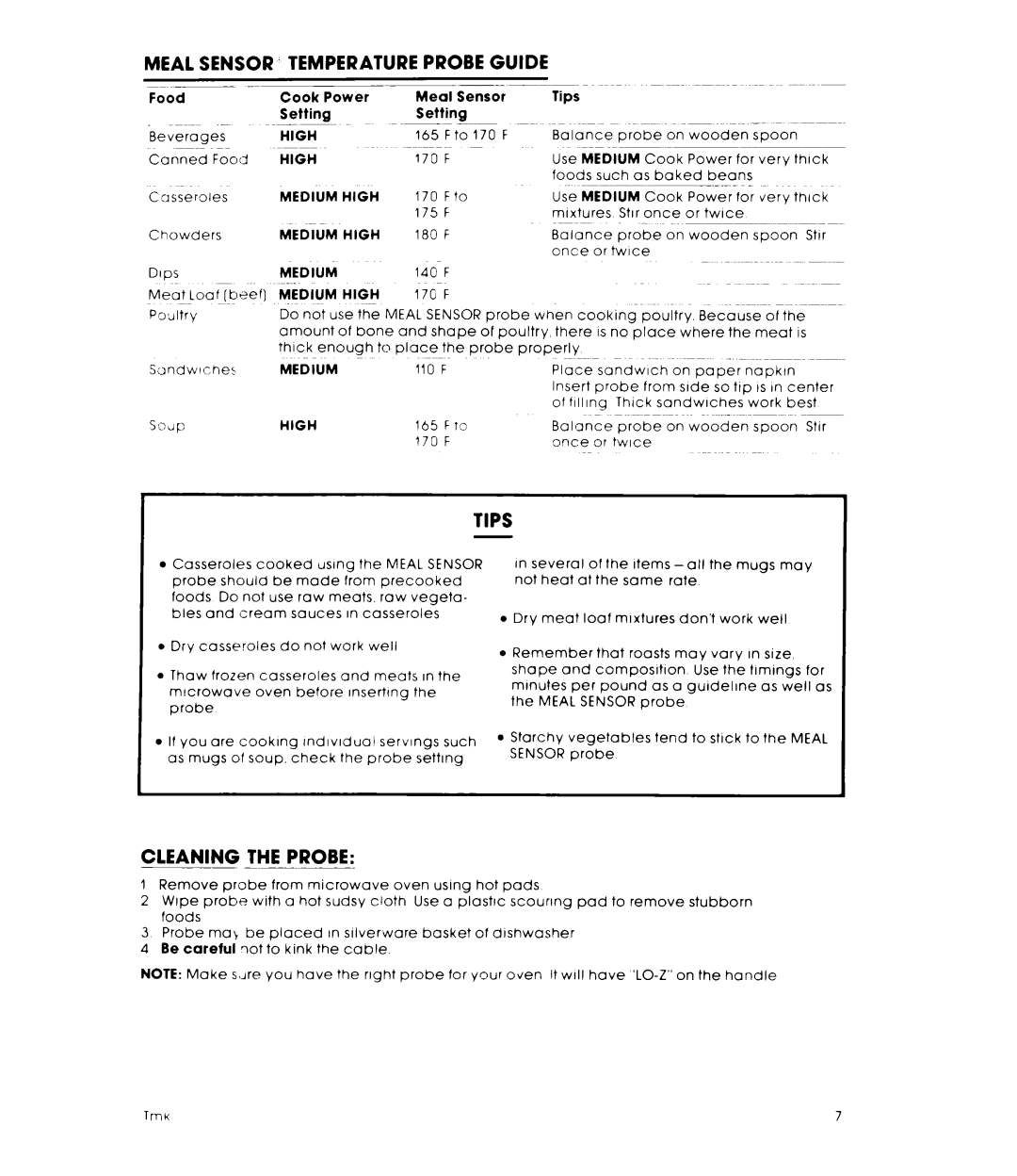 Whirlpool MW83OOXL warranty ~~~~-~ 