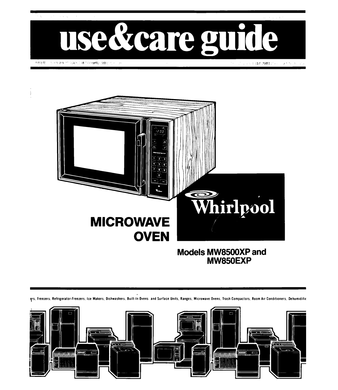 Whirlpool MW85OOXP, MW850EXP manual Microwave Oven 